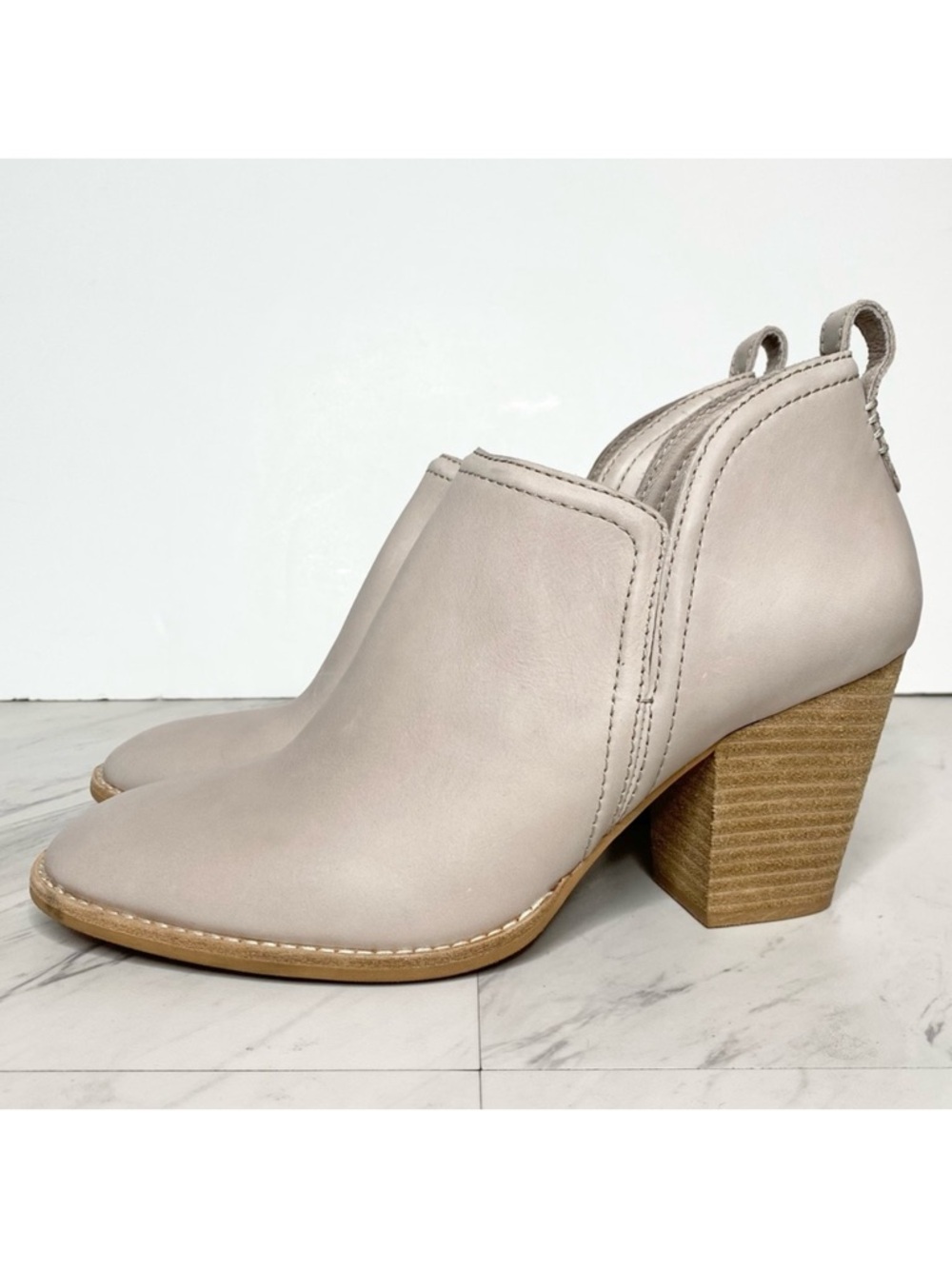 Jeffrey Campbell Rosalee Leather Heeled Bootie 9 1/2